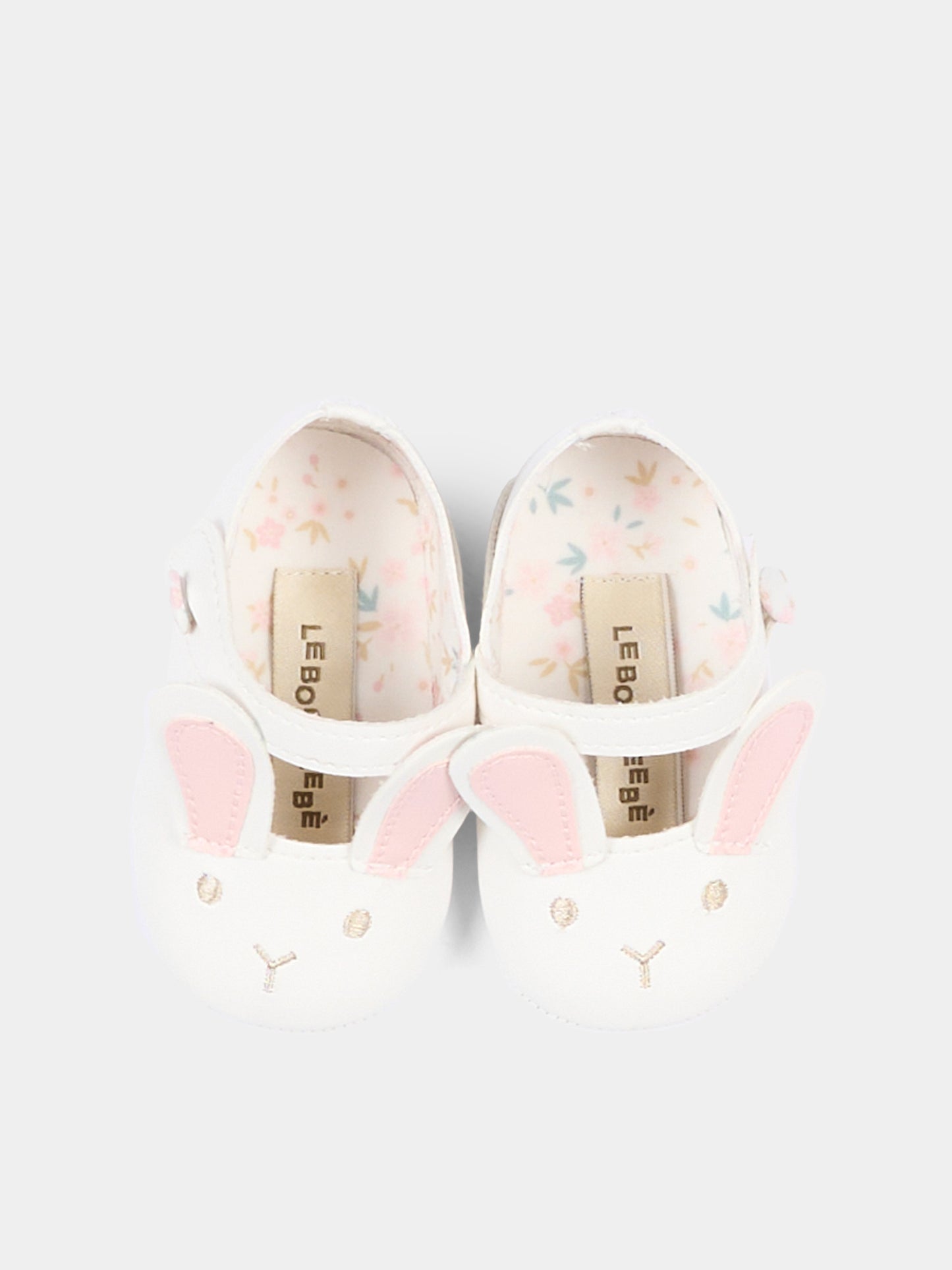 Ballerine avorio per neonata con coniglio,Le Boo Beebè,SBF00 20