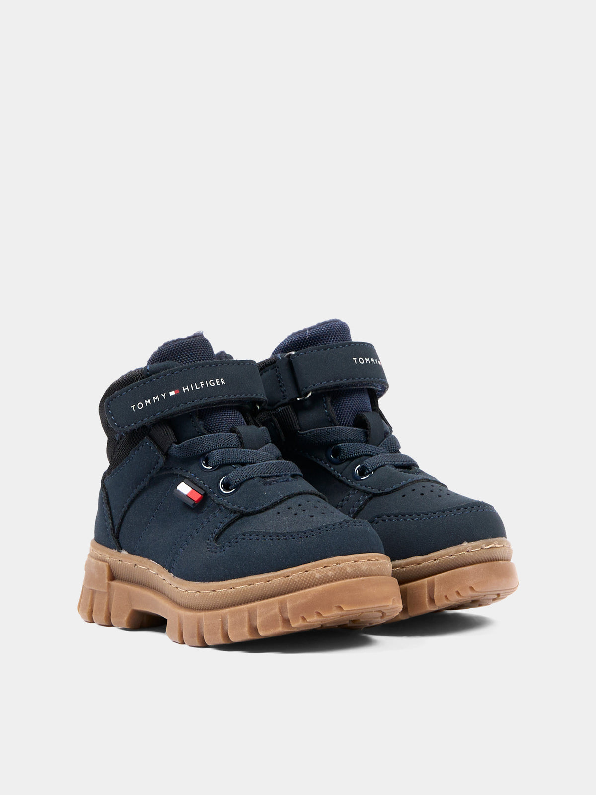 Stivaletti blu per bambino con logo,Tommy Hilfiger Junior,T1X5 35290 0316X598