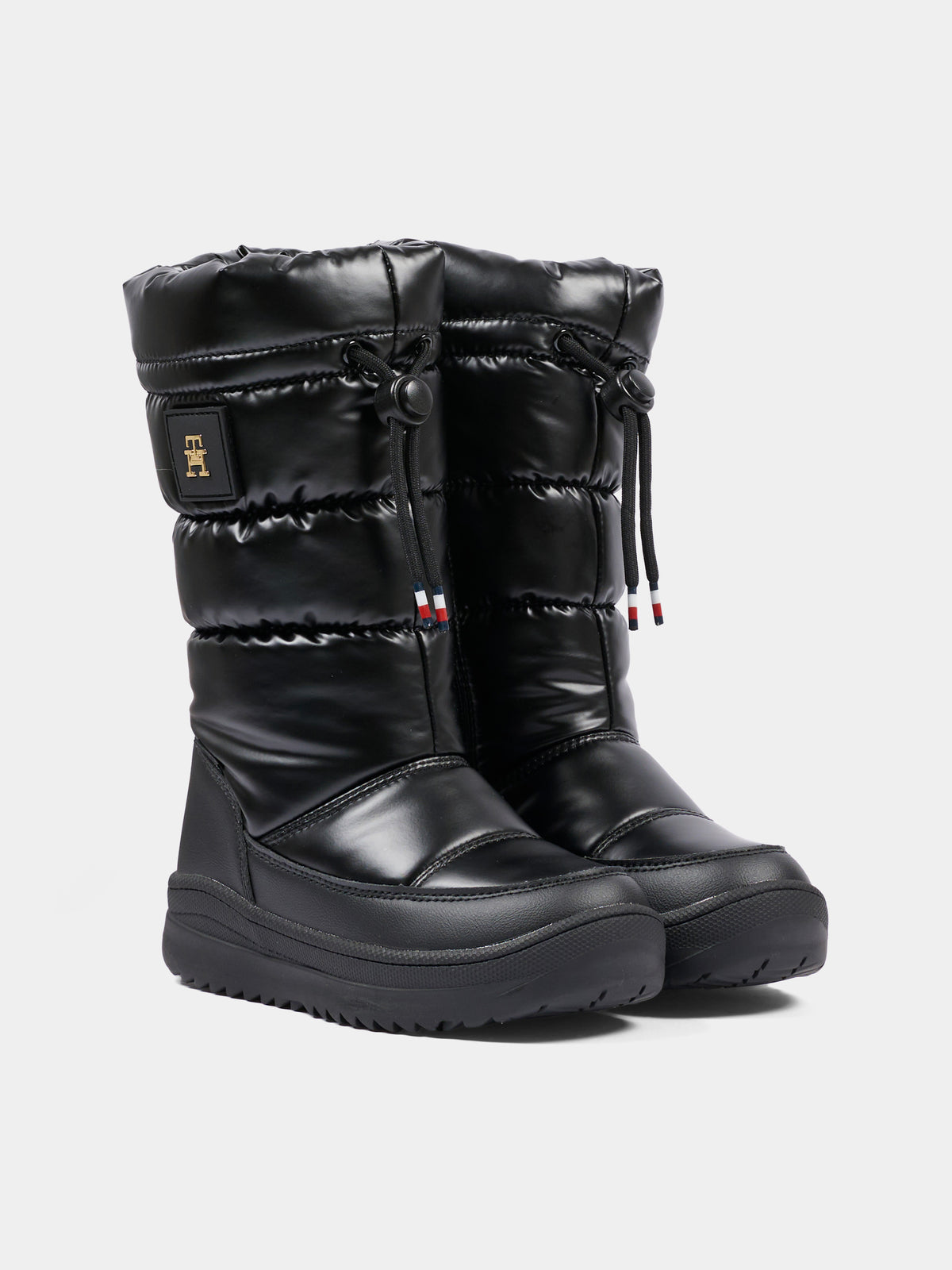 Stivali da neve neri per bambina con logo,Tommy Hilfiger Junior,T3AC 35207 1474999