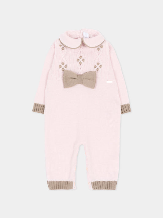 Tutina rosa per neonata con fiocco,Colorichiari,FF168587 4977 8224