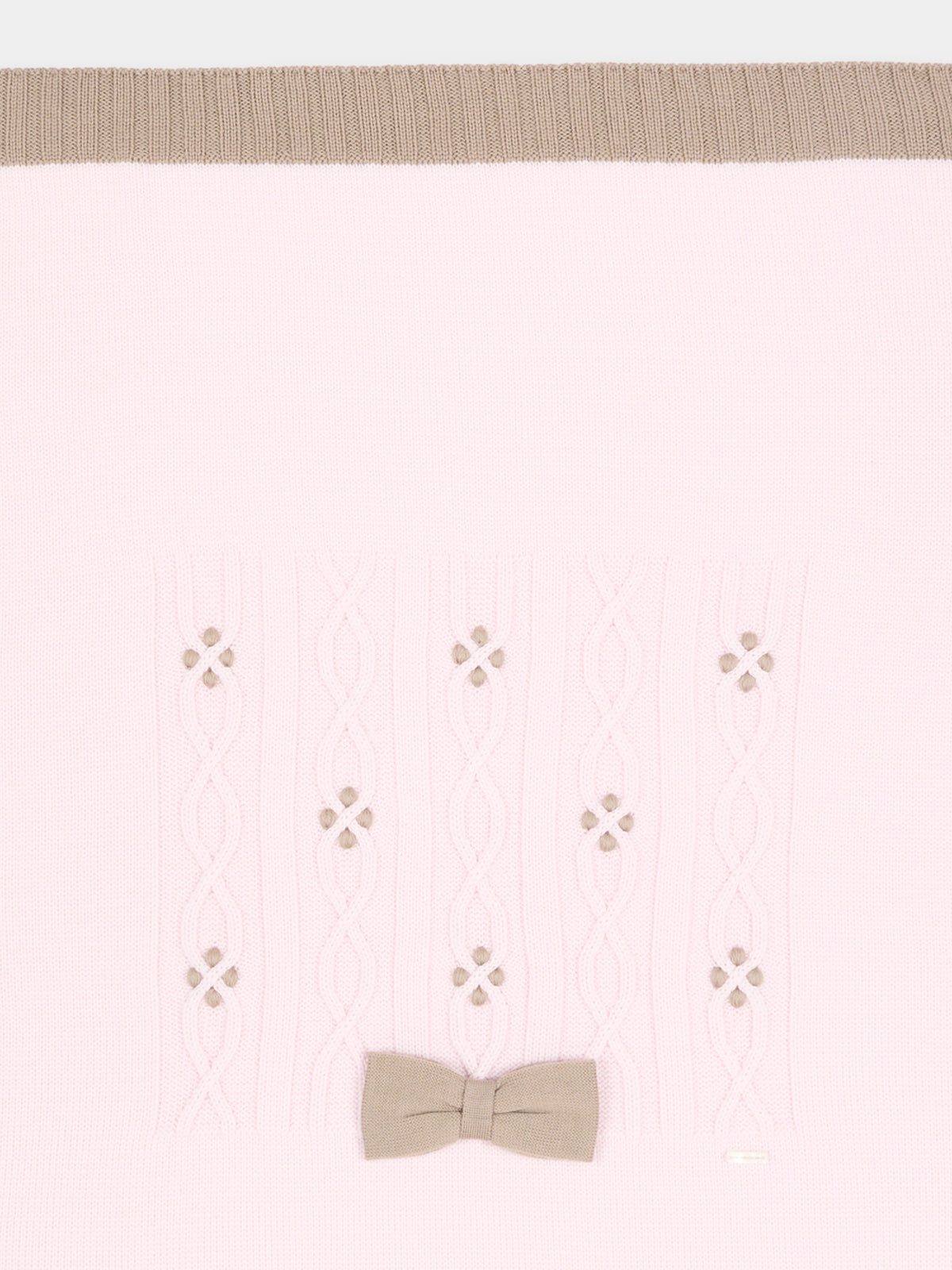 Coperta rosa per neonata con fiocco,Colorichiari,FF778589 4977 8224
