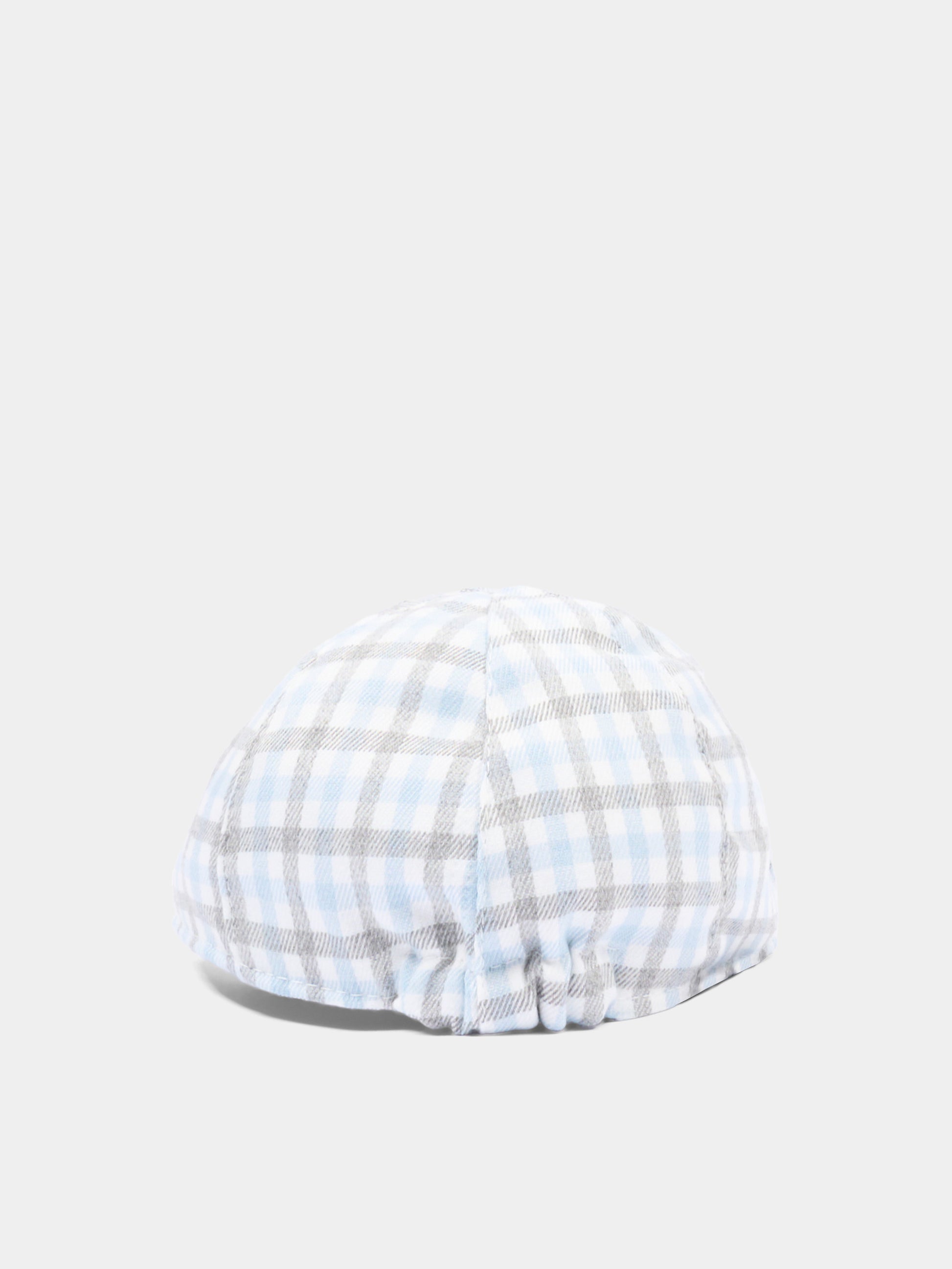 Cappello celeste a quadri per neonato,Colorichiari,MN928664 5010 51