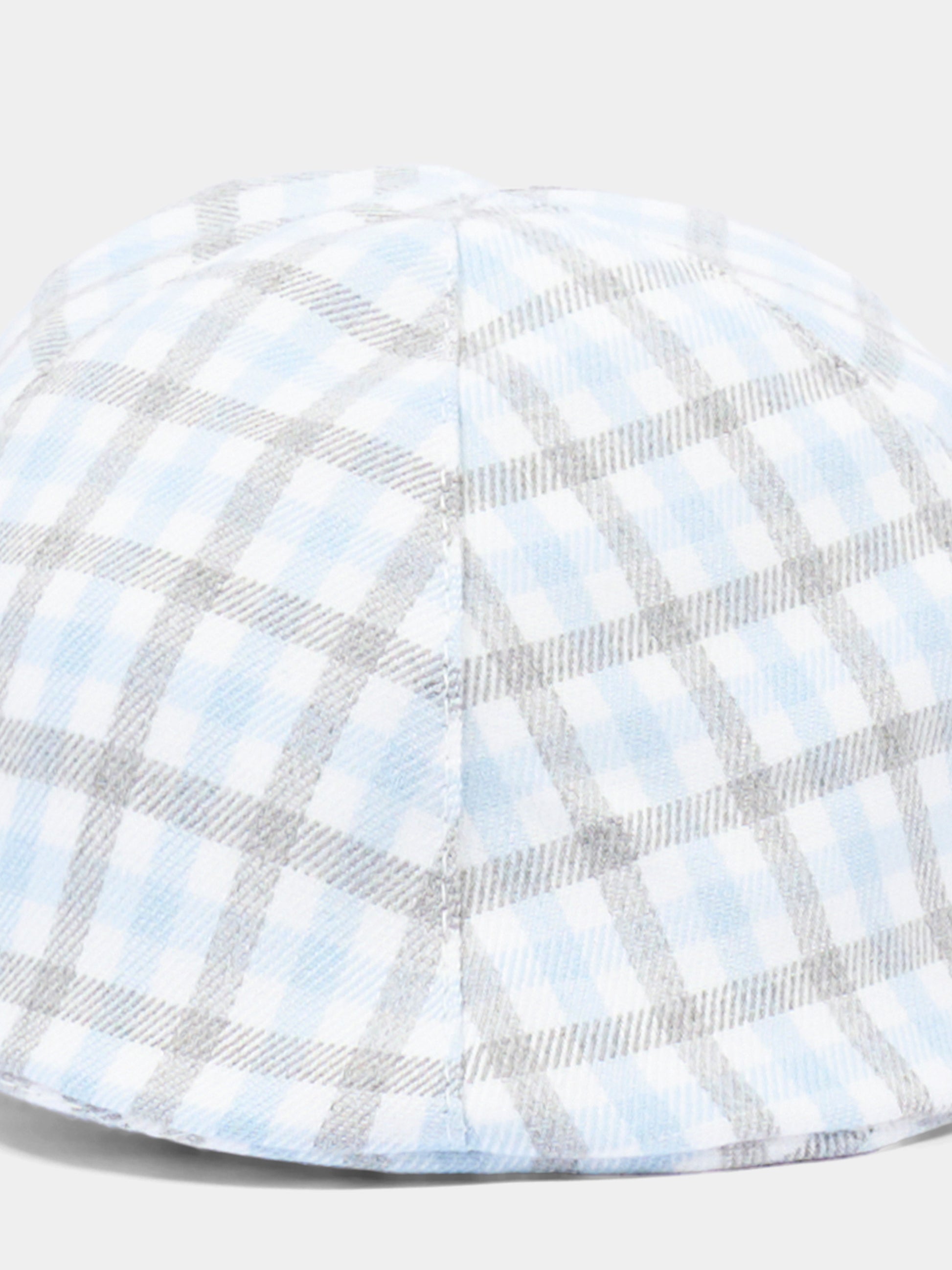 Cappello celeste a quadri per neonato,Colorichiari,MN928664 5010 51