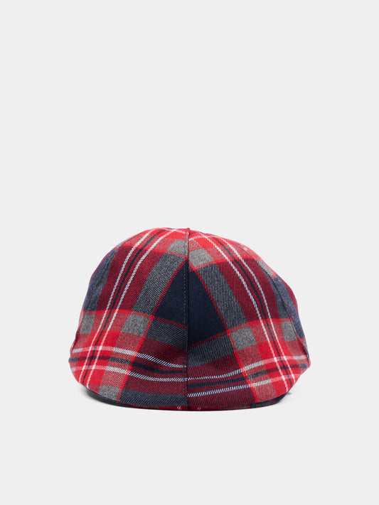 Cappello neonato rosso tartan per neonato,Colorichiari,MN928664 4997 70