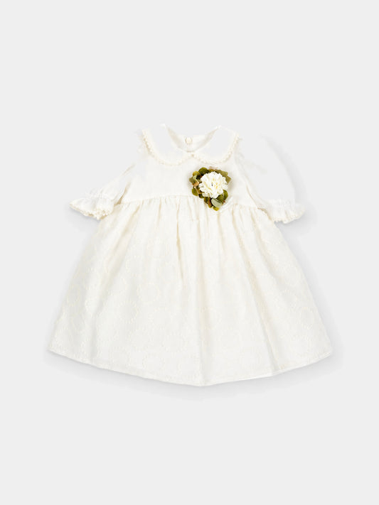 Abito elegante bianco per neonata,Colorichiari,FN108675 5035 15