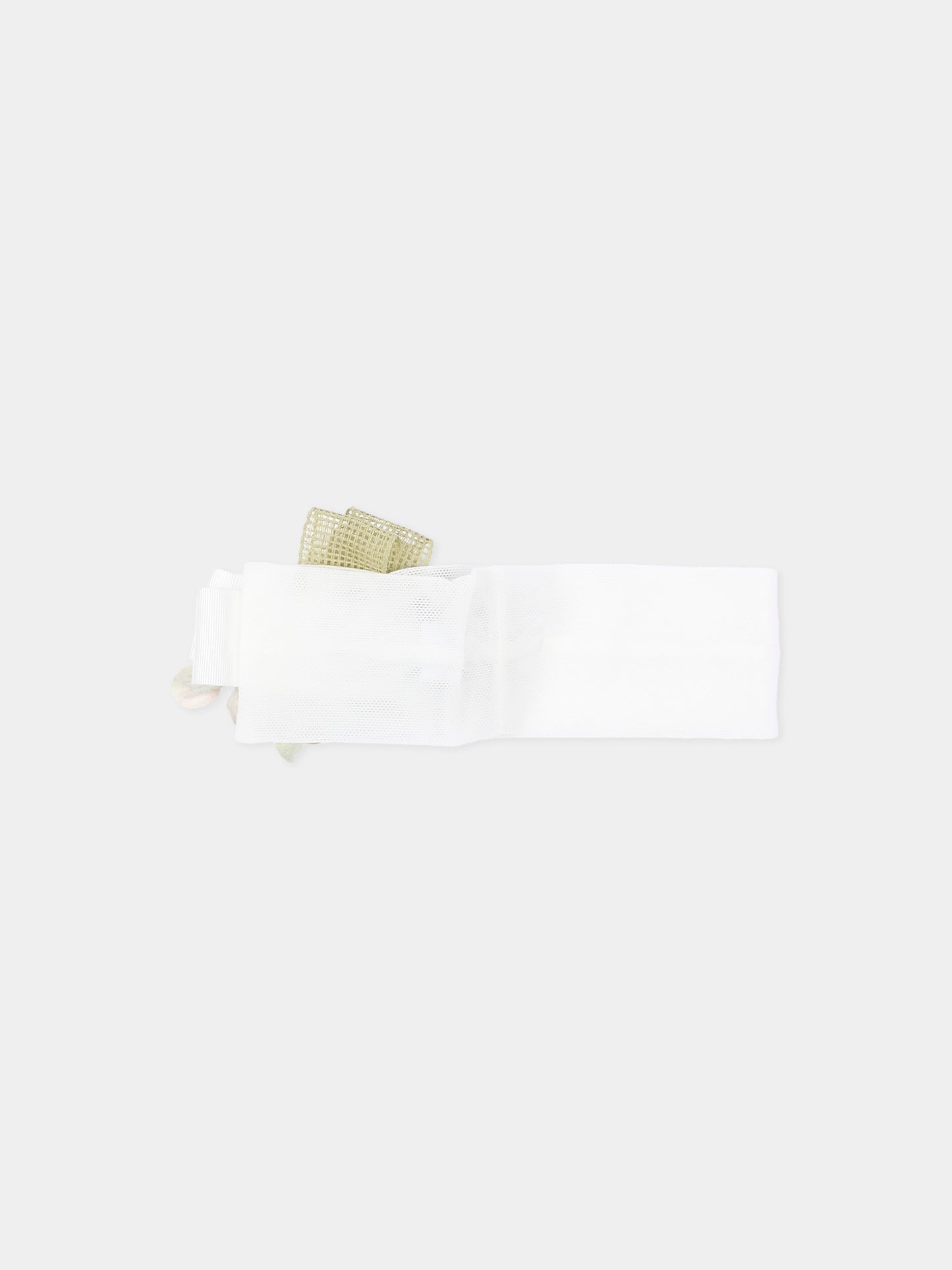 Fascia bianca per neonata con fiore,Colorichiari,FN978864 AF813 30