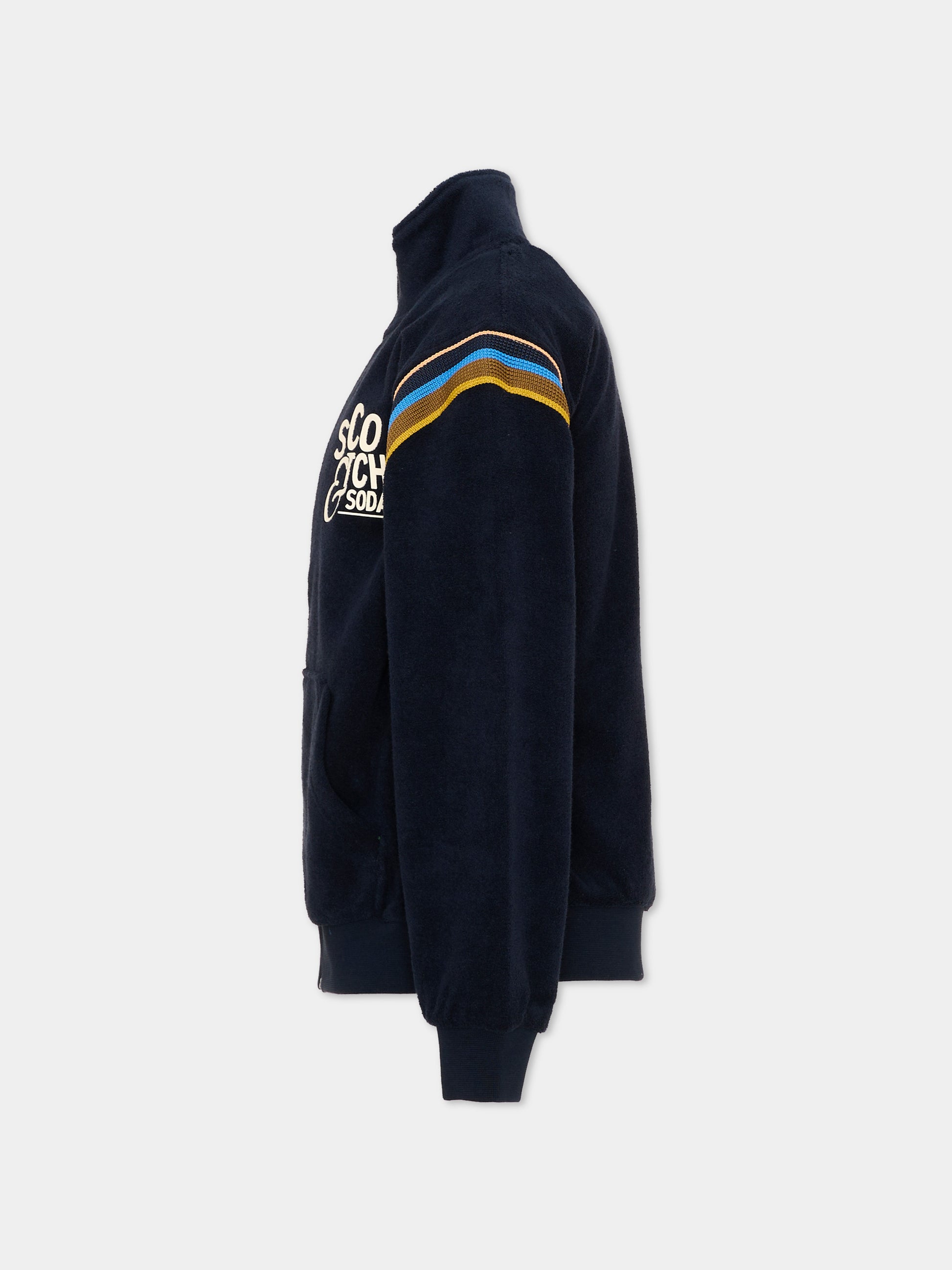 Felpa blu per bambino con logo,Scotch&soda,183330 401