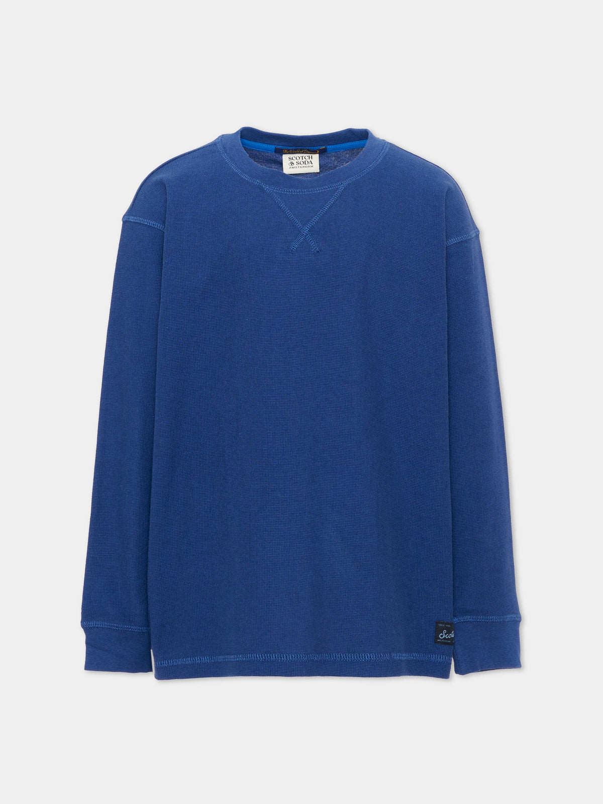 T-shirt a manica lunga blu per bambino,Scotch&soda,183376 410