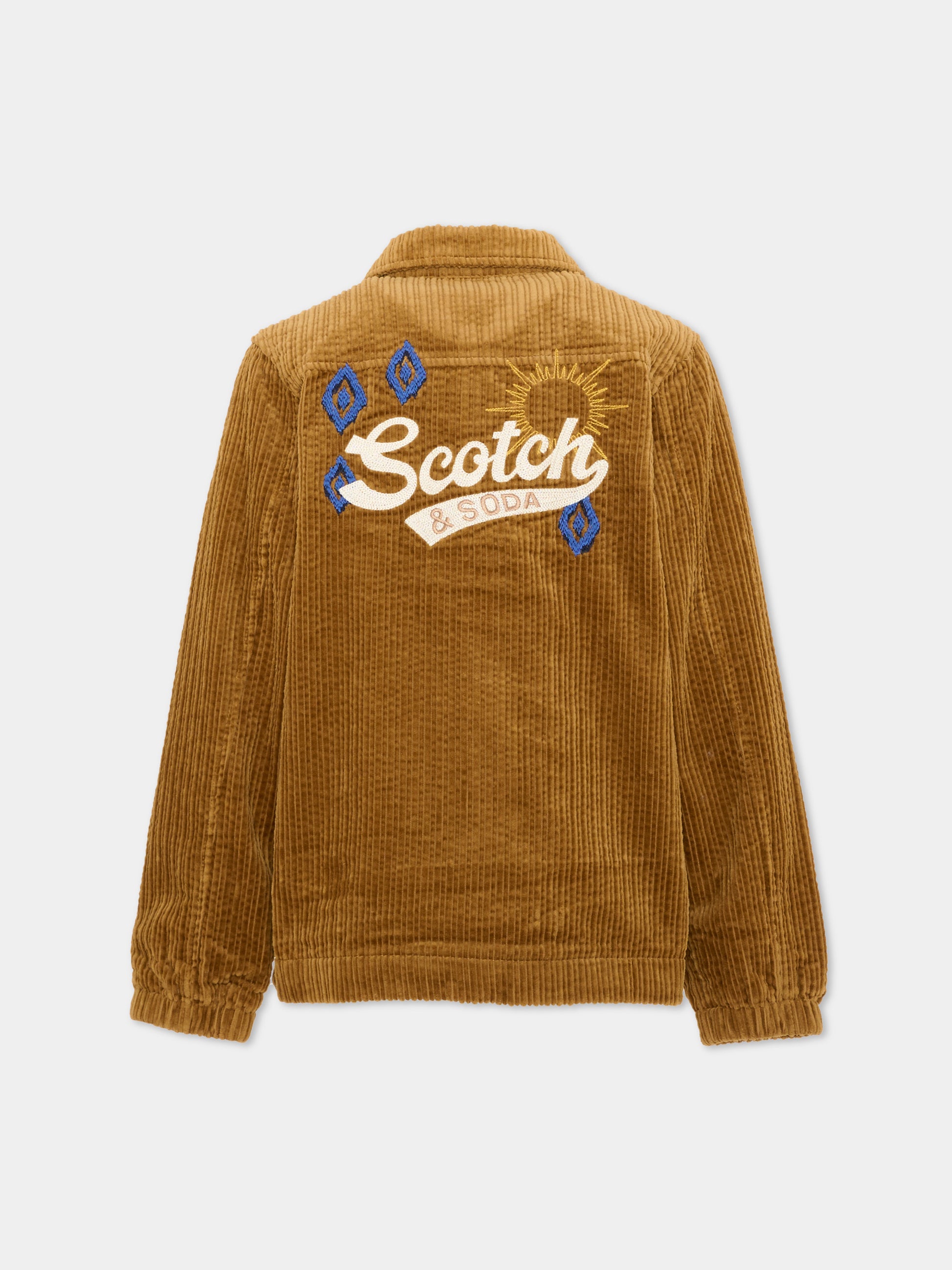 Giacca marrone in corduroy ricamata per bambino,Scotch&soda,183295 230