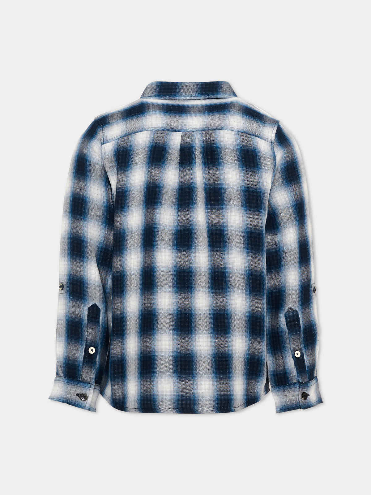 Camicia a manica lunga blu a quadri per bambino,Scotch&soda,183321 401