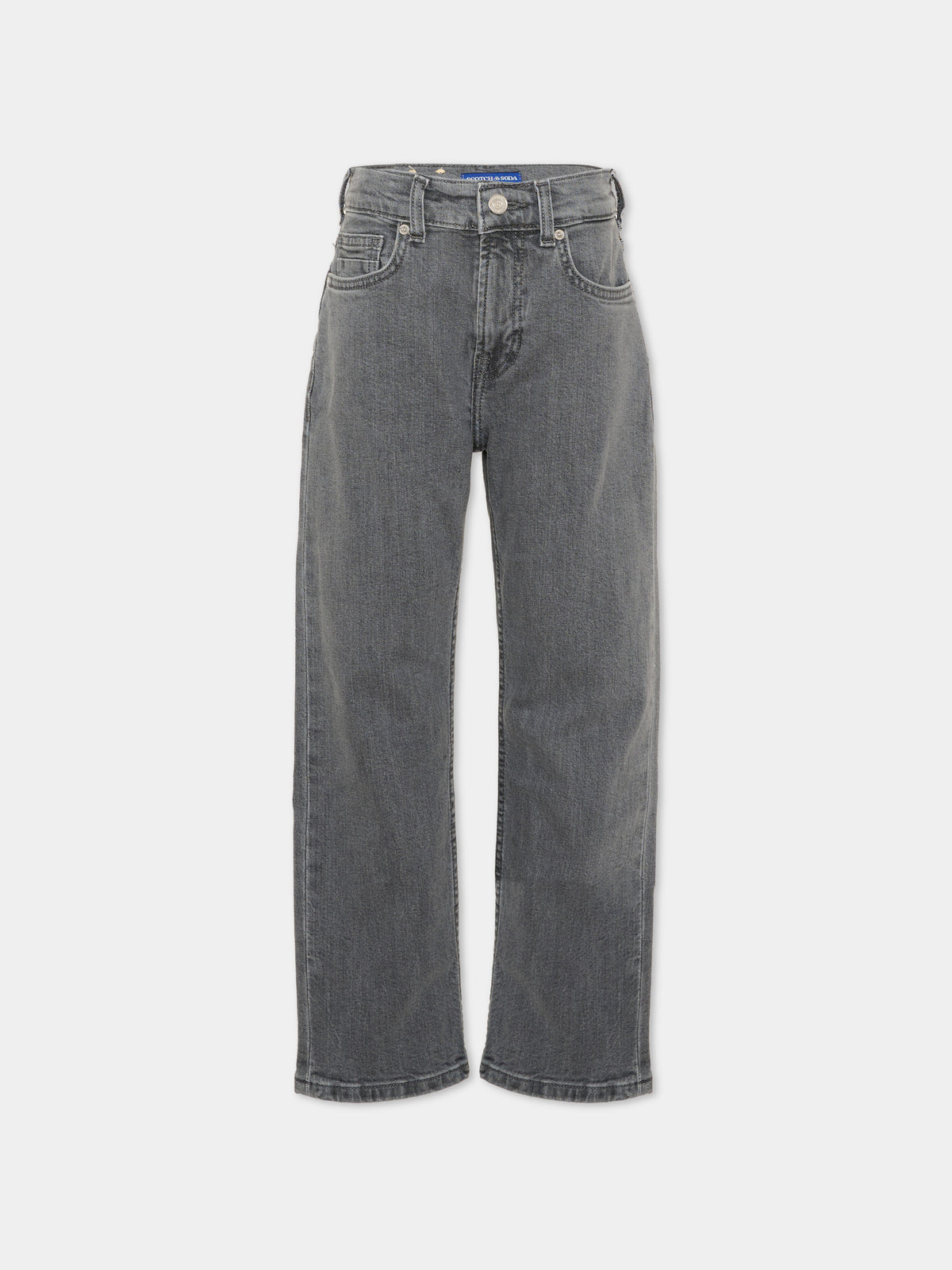 Jeans grigio per bambino con patch logo,Scotch&soda,185898 030
