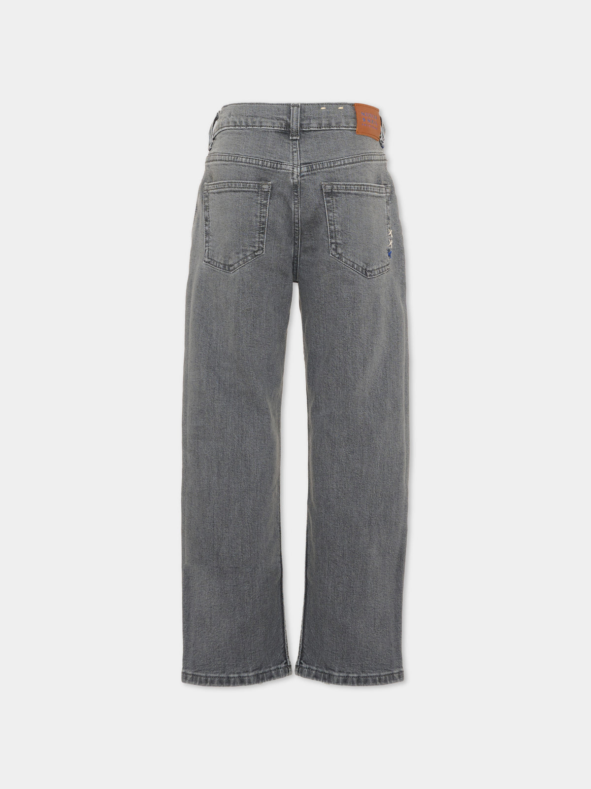 Jeans grigio per bambino con patch logo,Scotch&soda,185898 030