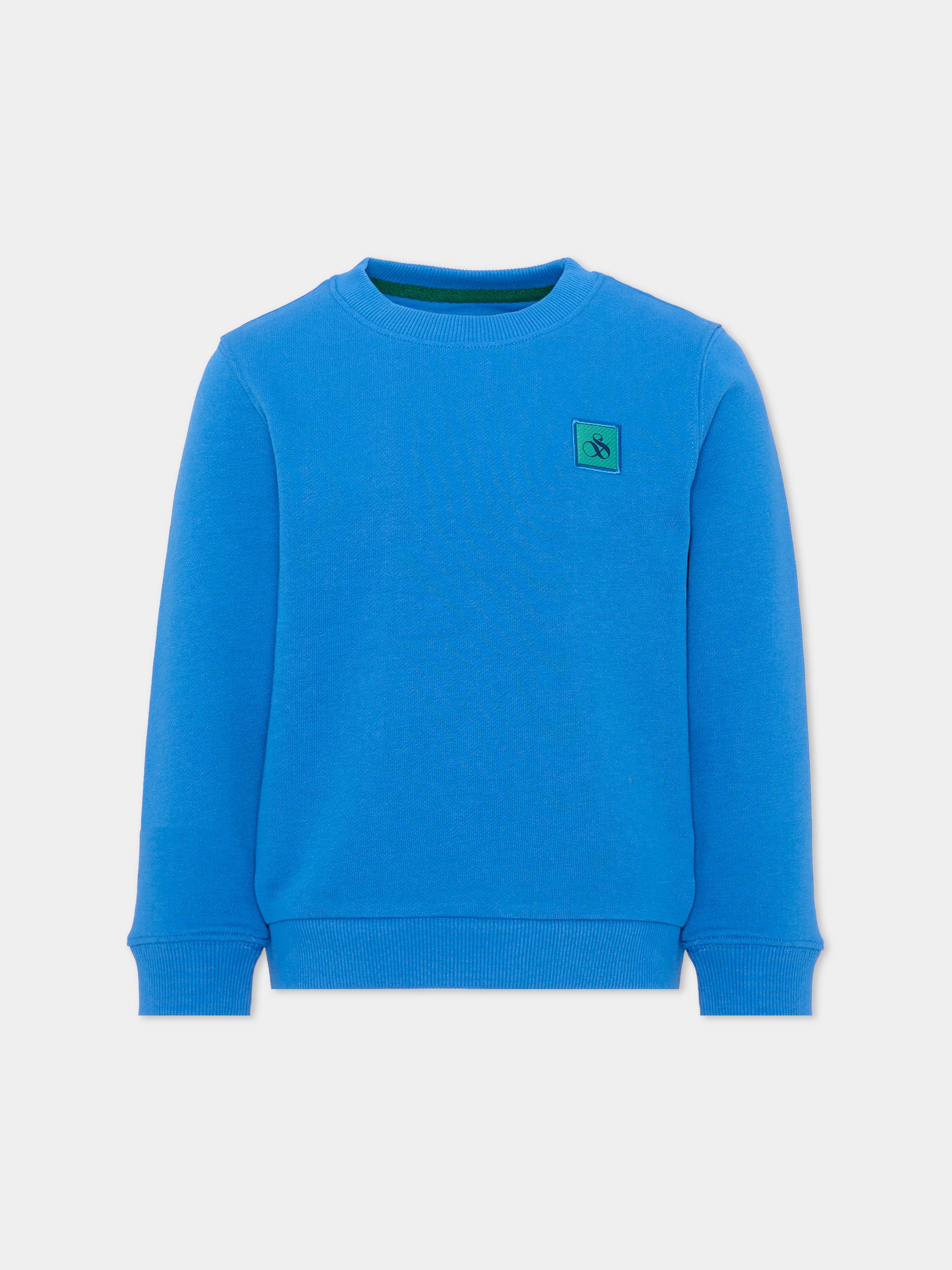 Felpa azzurra per bambino con logo,Scotch&soda,183331 410