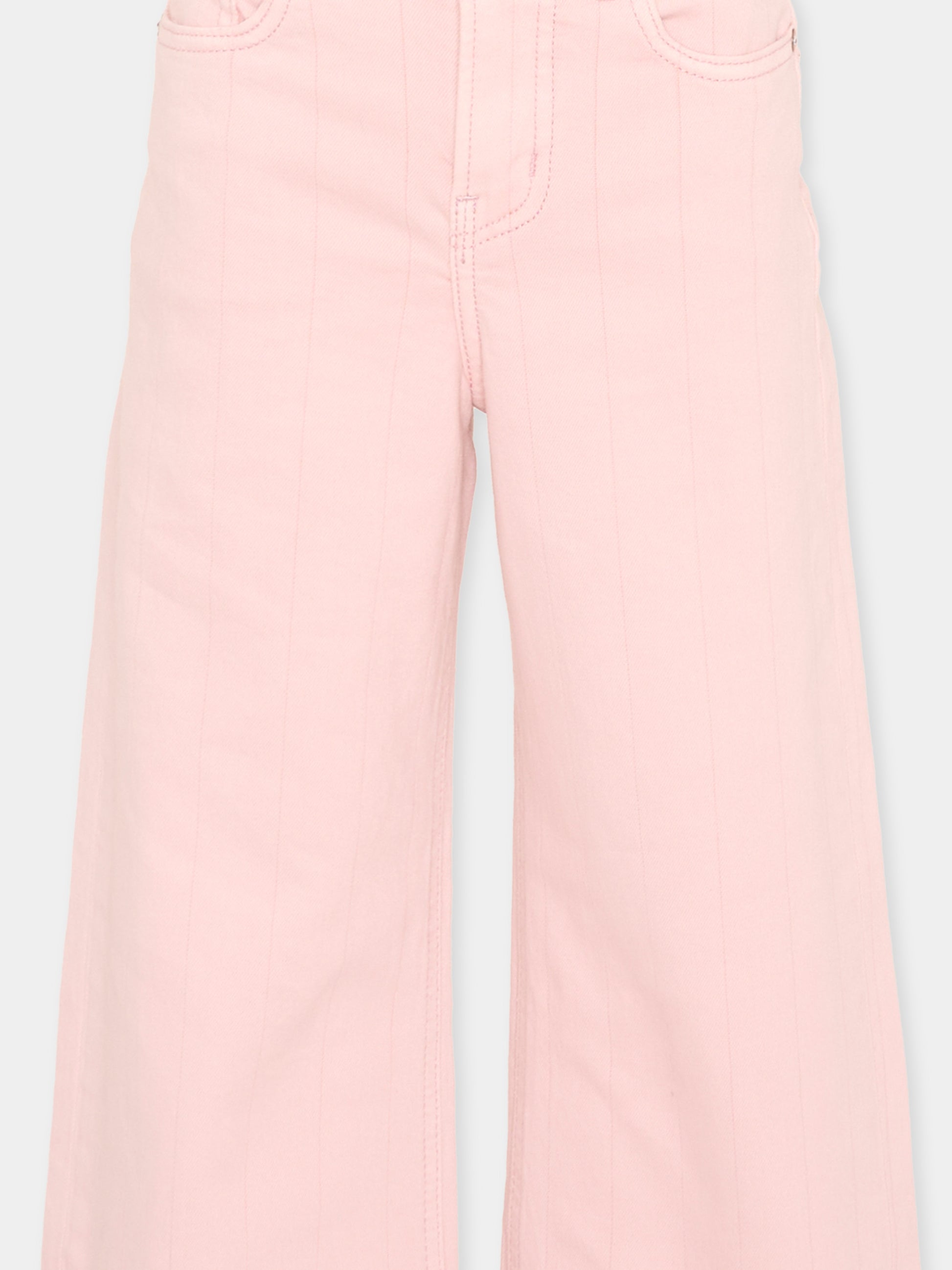 Jeans rosa per bambina a righe,Scotch&soda,182114 650