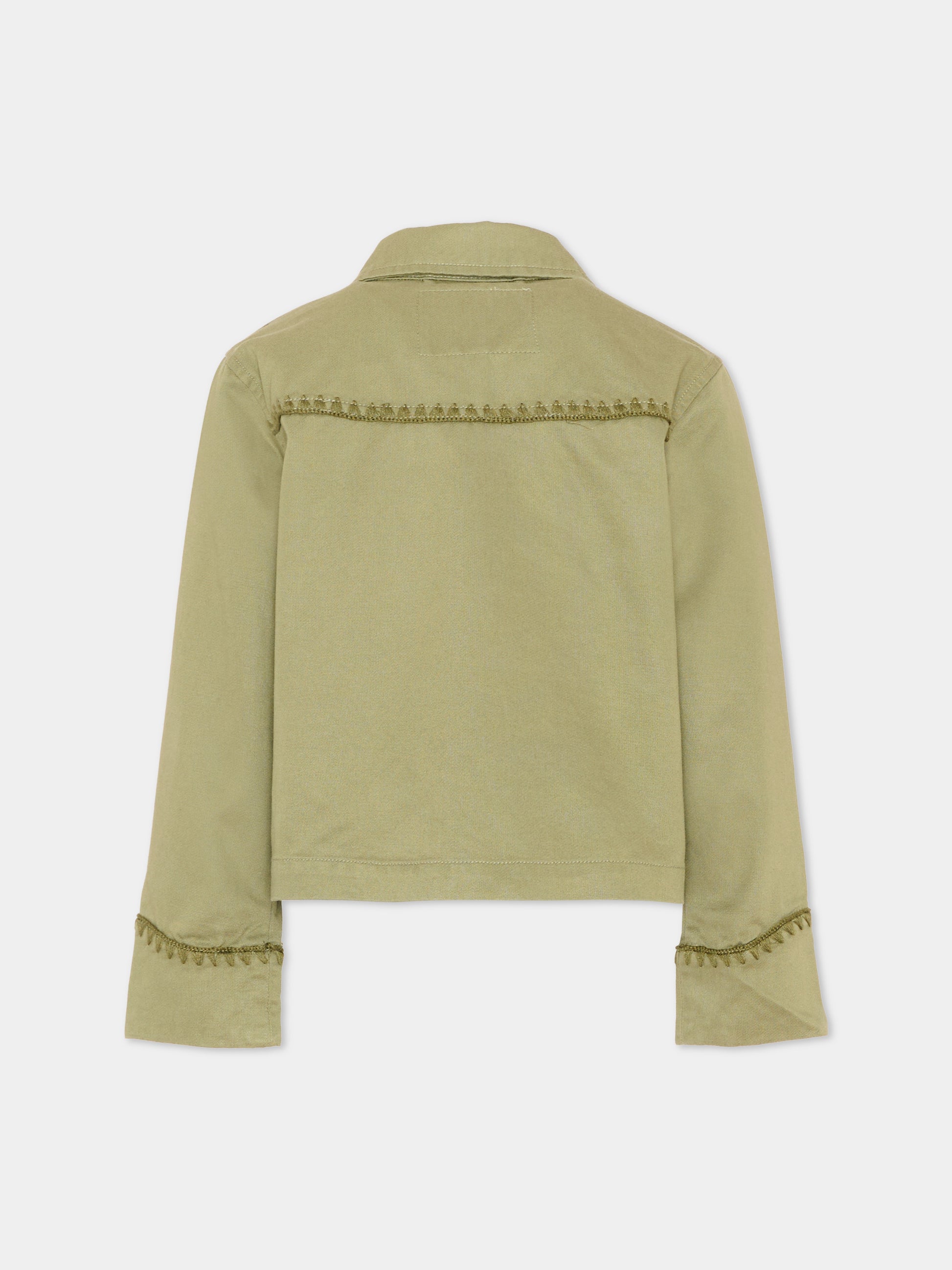 Giacca verde per bambina con patch,Scotch&soda,182034 300