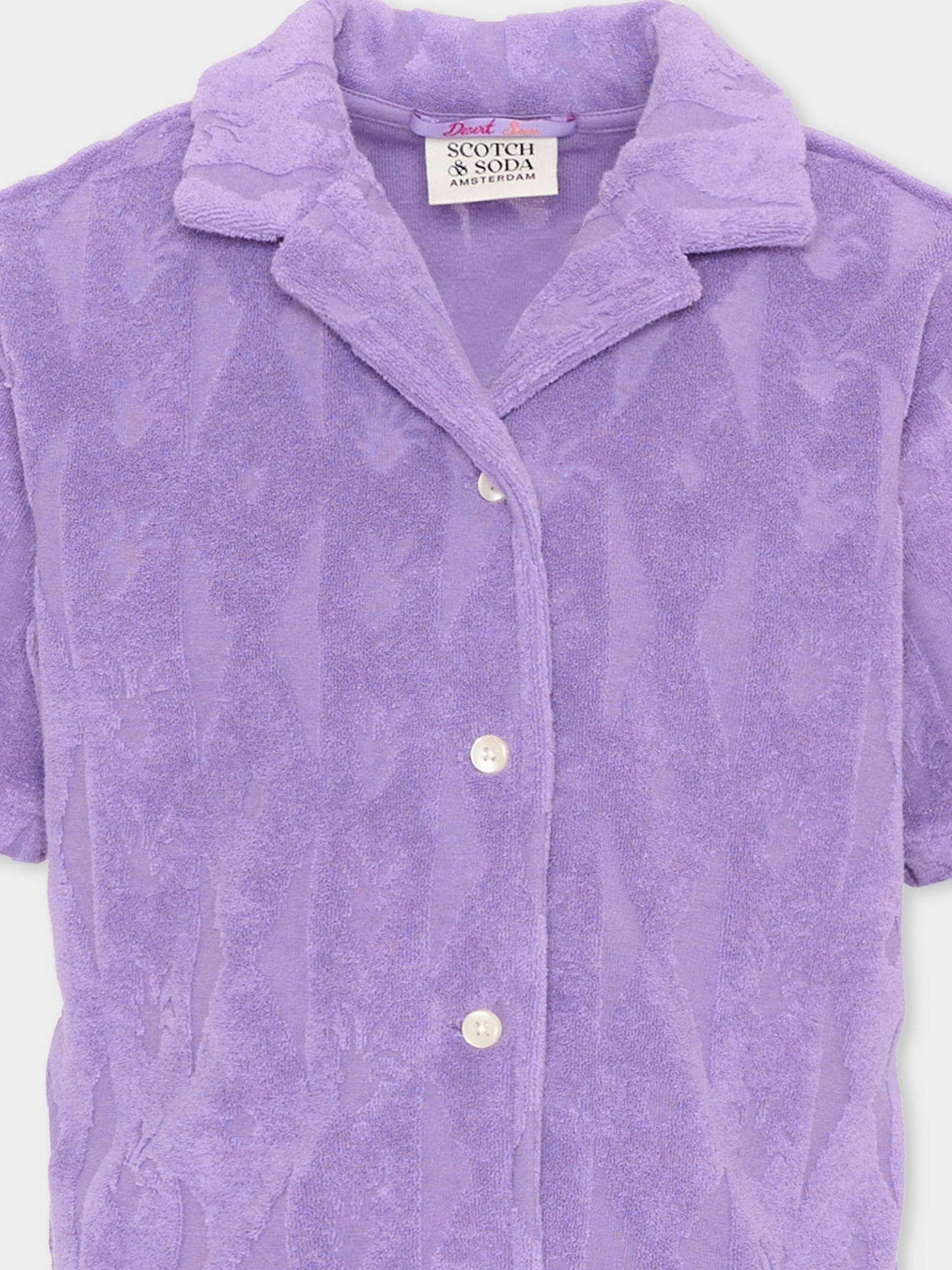 Camicia viola per bambina in spugna,Scotch&soda,182068 650