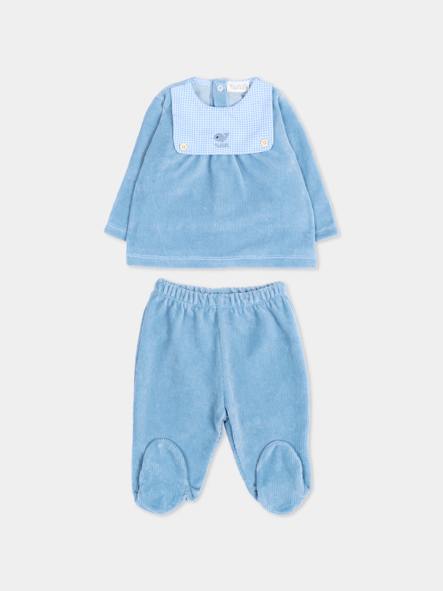 Completo nascita azzurro per neonato con balena,Nanán,I26174A