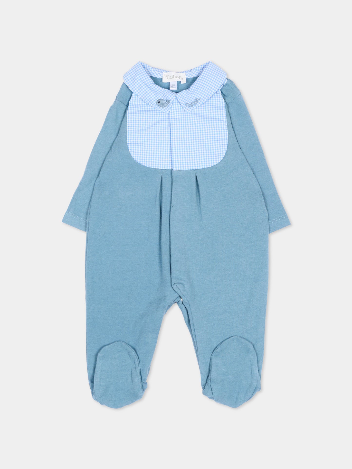 Tutina azzurra per neonato con logo,Nanán,I26173A