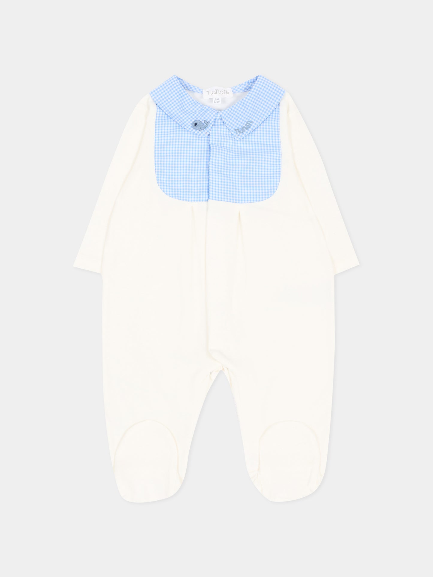 Tutina avorio per neonato con logo,Nanán,I26173OW