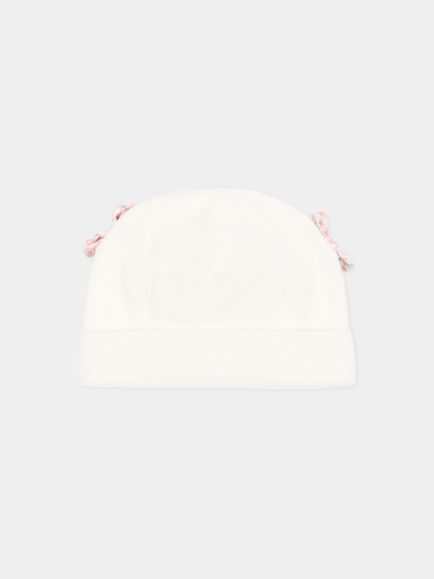 Cappellino avorio per neonata con fiocchi,Nanán,I26422OW