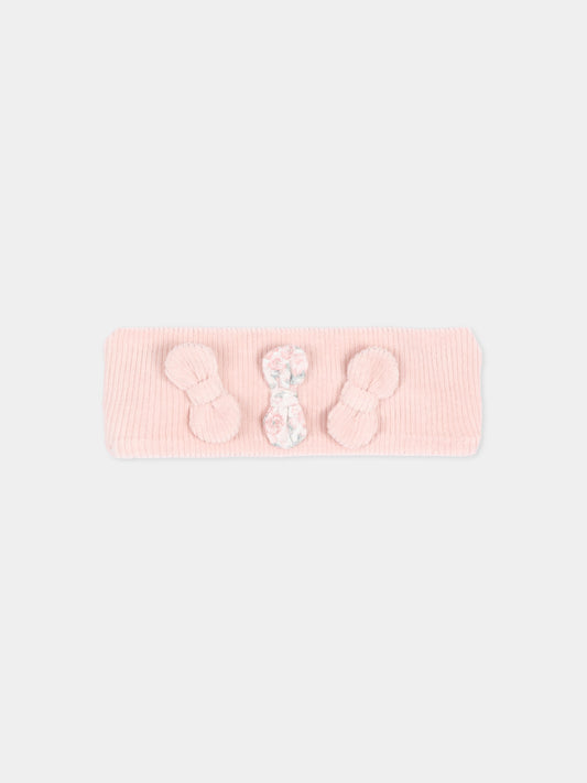 Fascia rosa per neonata con fiocchi,Nanán,I26423R