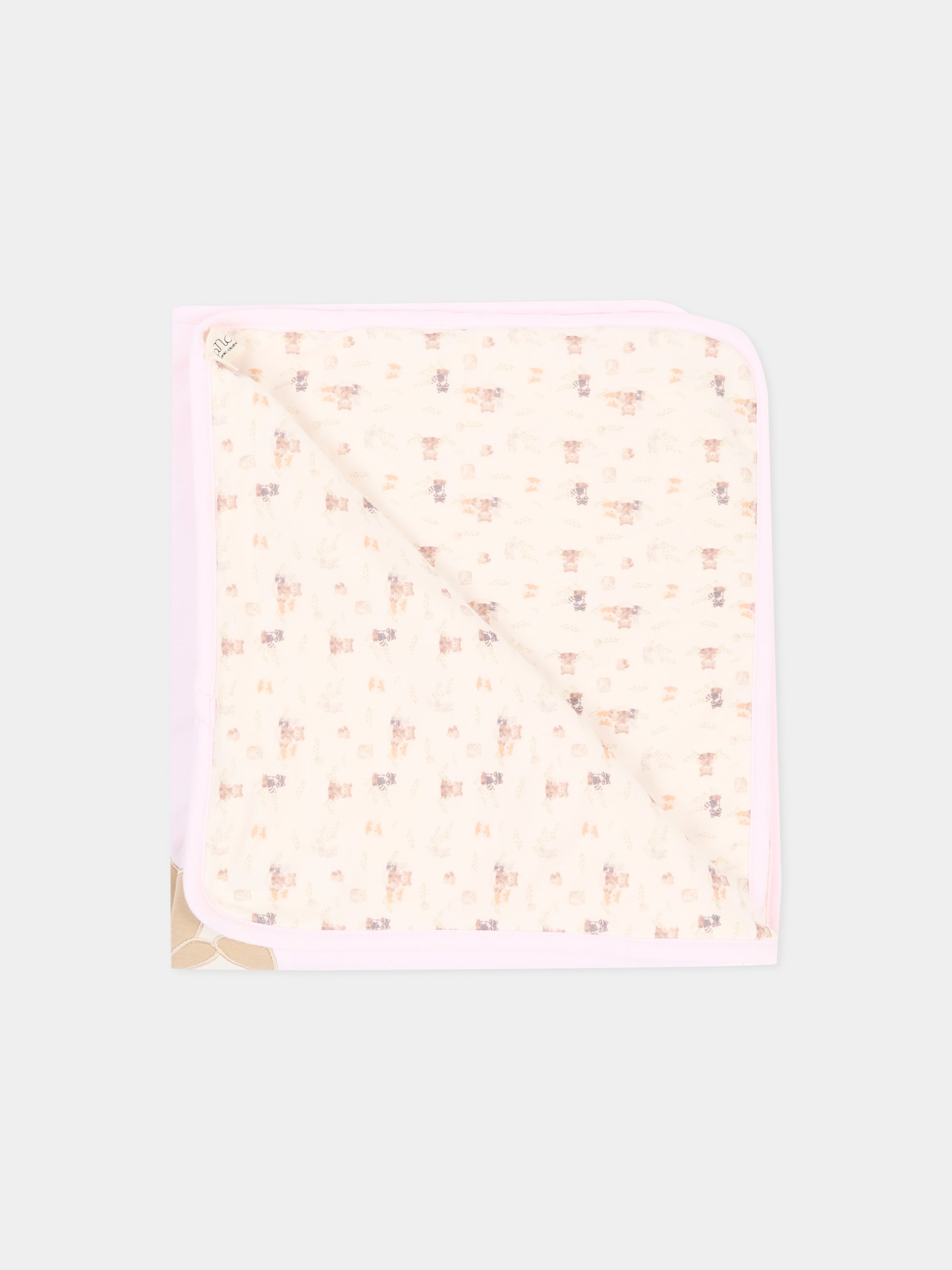 Coperta rosa per neonata con scoiattolo,Nanán,I26022R
