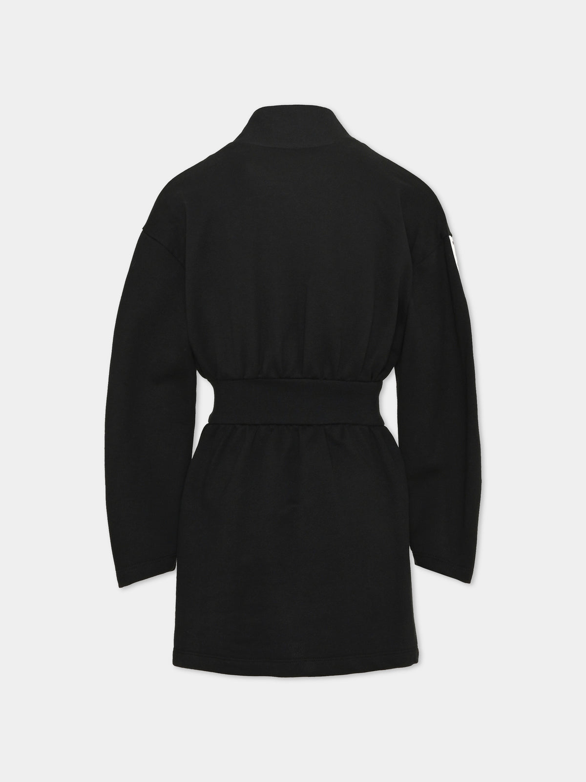 Vestito a manica lunga nero con logo per bambina,Pinko,KFAB083 C FE018 0915