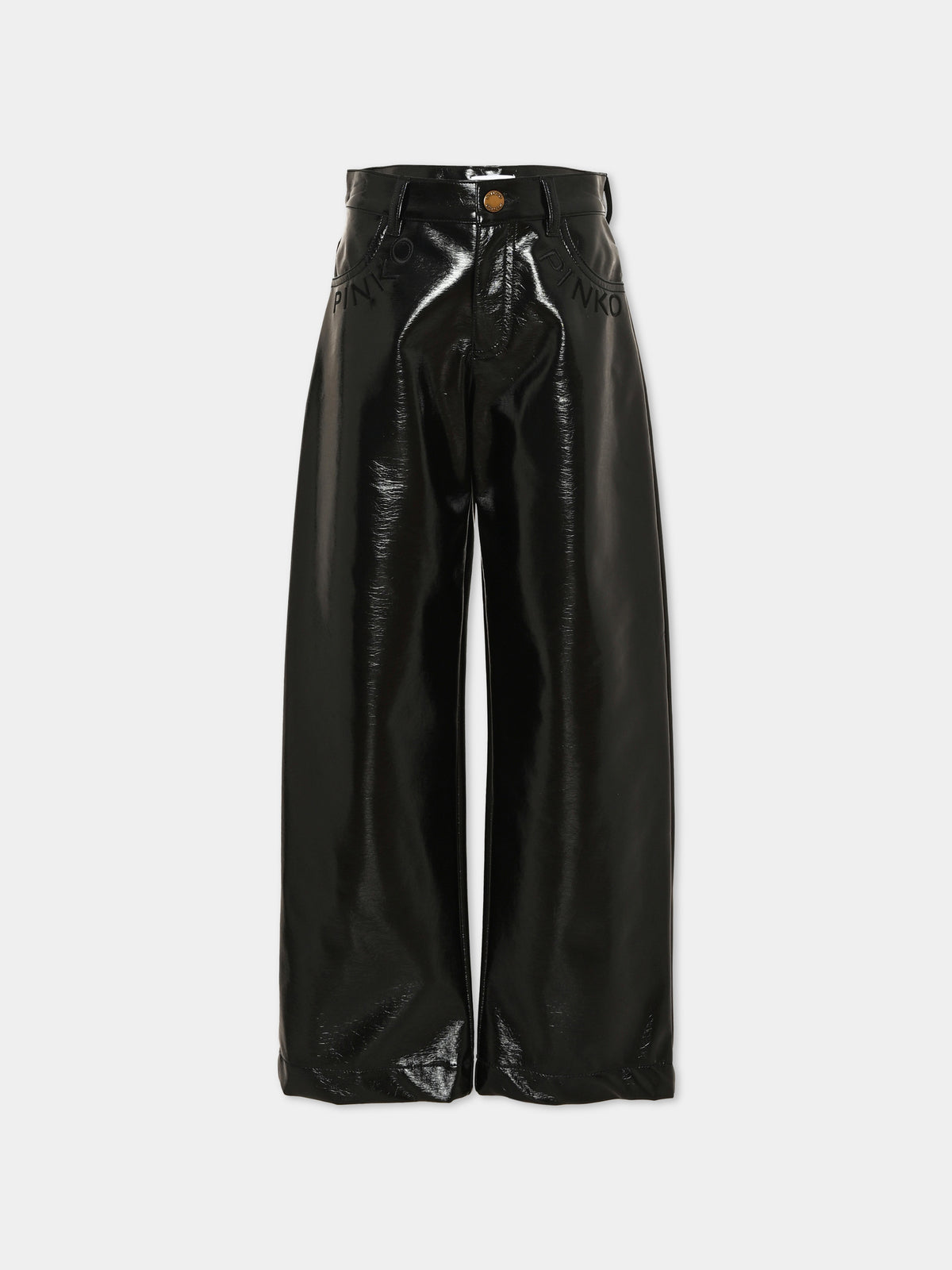 Pantalone nero per bambina con logo,Pinko,KFPA069 0 PE022 N000