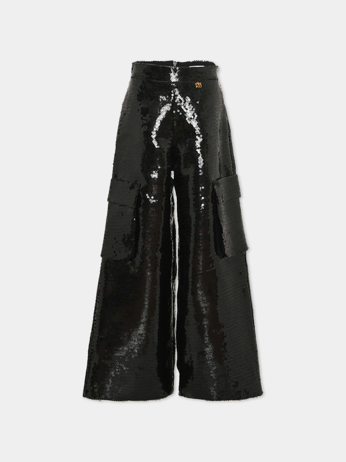 Pantalone nero per bambina con paillettes,Pinko,KFPA088 0 TV152 N000
