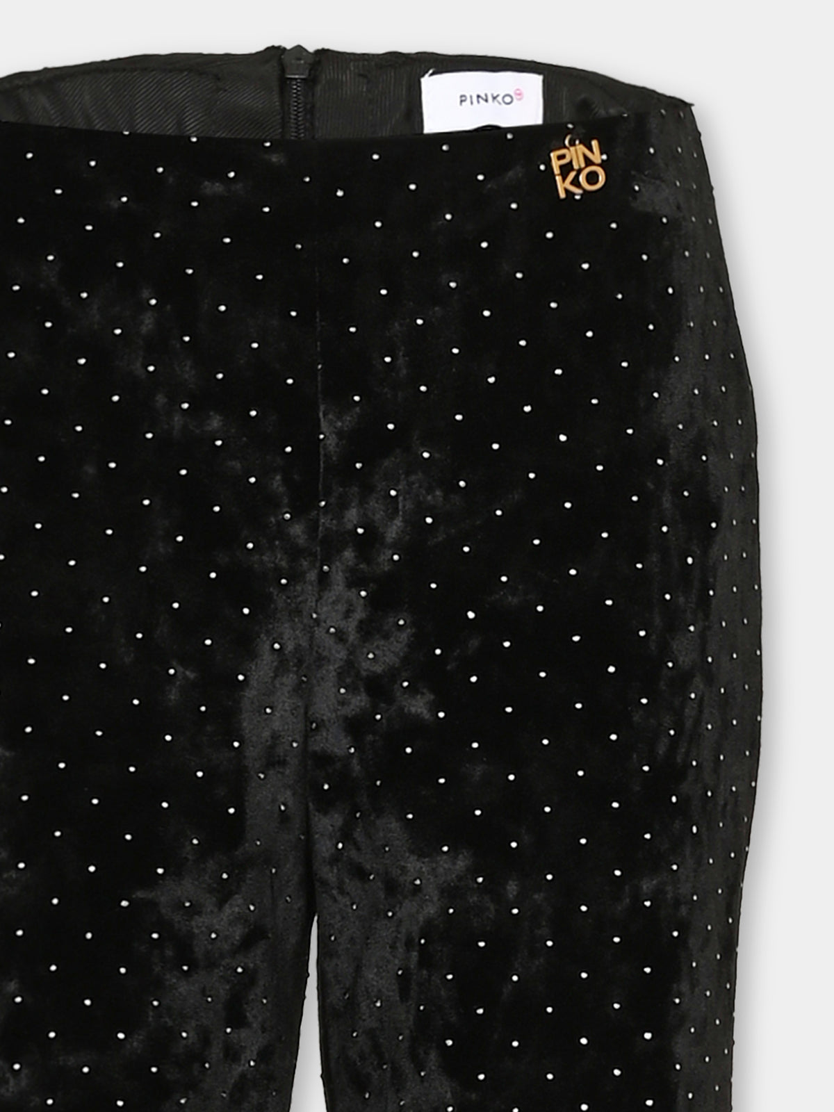 Leggings nero per bambina con logo,Pinko,KFPA090 0 JT004 N000