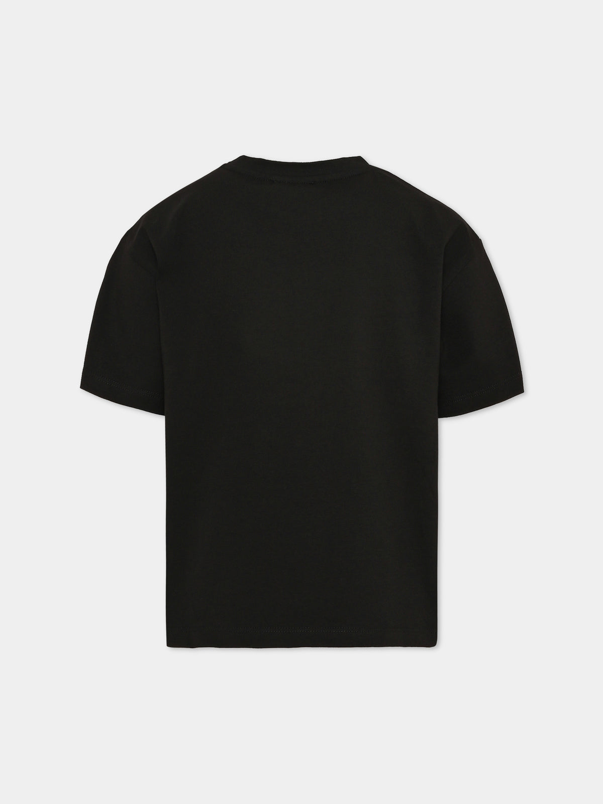 T-shirt nera per bambina con logo,Pinko,KFTS065 C JE017 0926