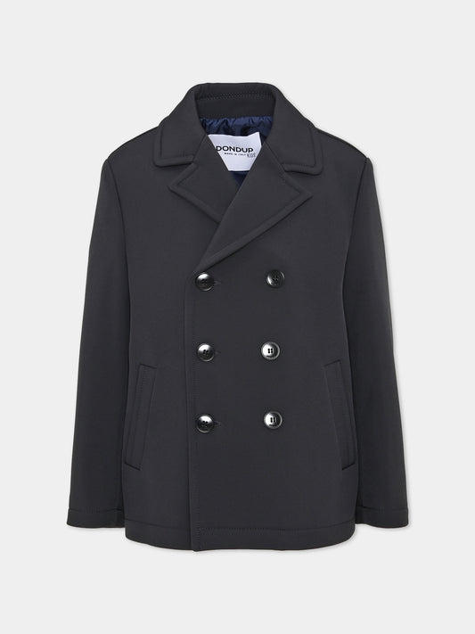 Cappotto blu per bambino doppiopetto,Dondup Kids,DMGB035 0 TV142 4005