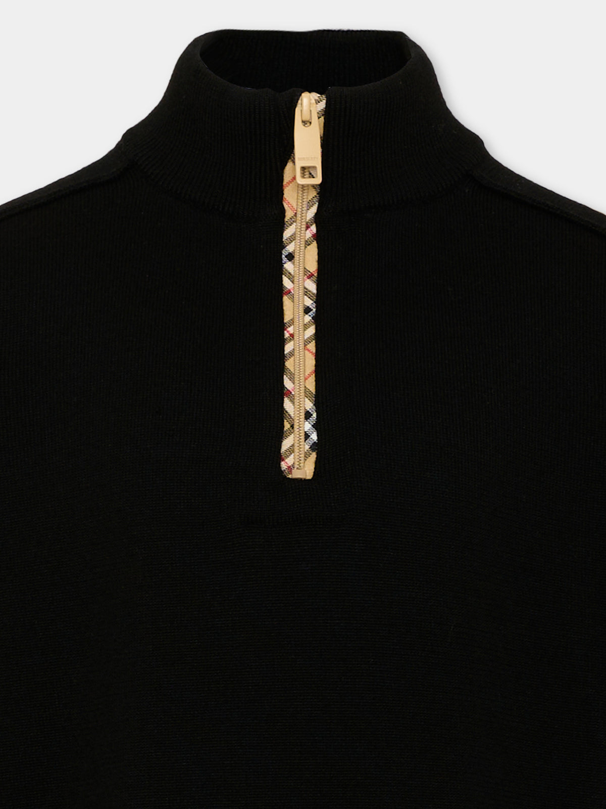 Maglione nero per bambino con Check Vintage,Burberry Kids,8131177 A1189