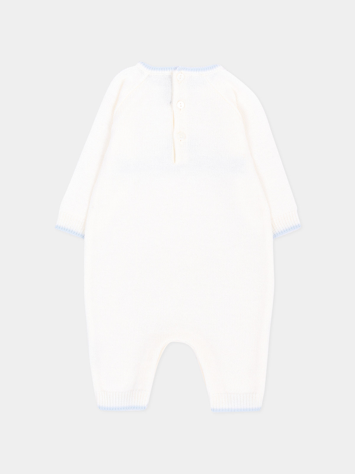 Tutina avorio per neonato con logo orsetto,Little Bear,4101 LATTE/CIELO