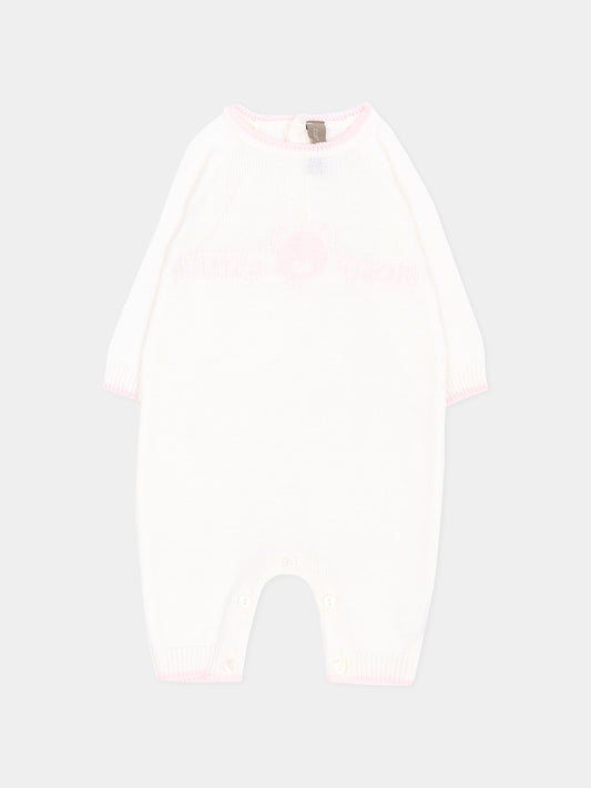 Tutina avorio per neonata con fiocco,Little Bear,4101 LATTE/CIPRIA