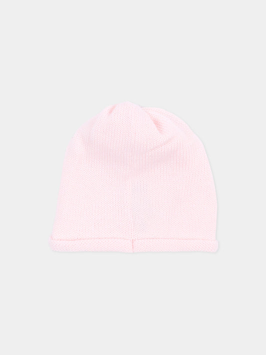 Cappellino rosa per neonata in maglia,Little Bear,4128 CIPRIA