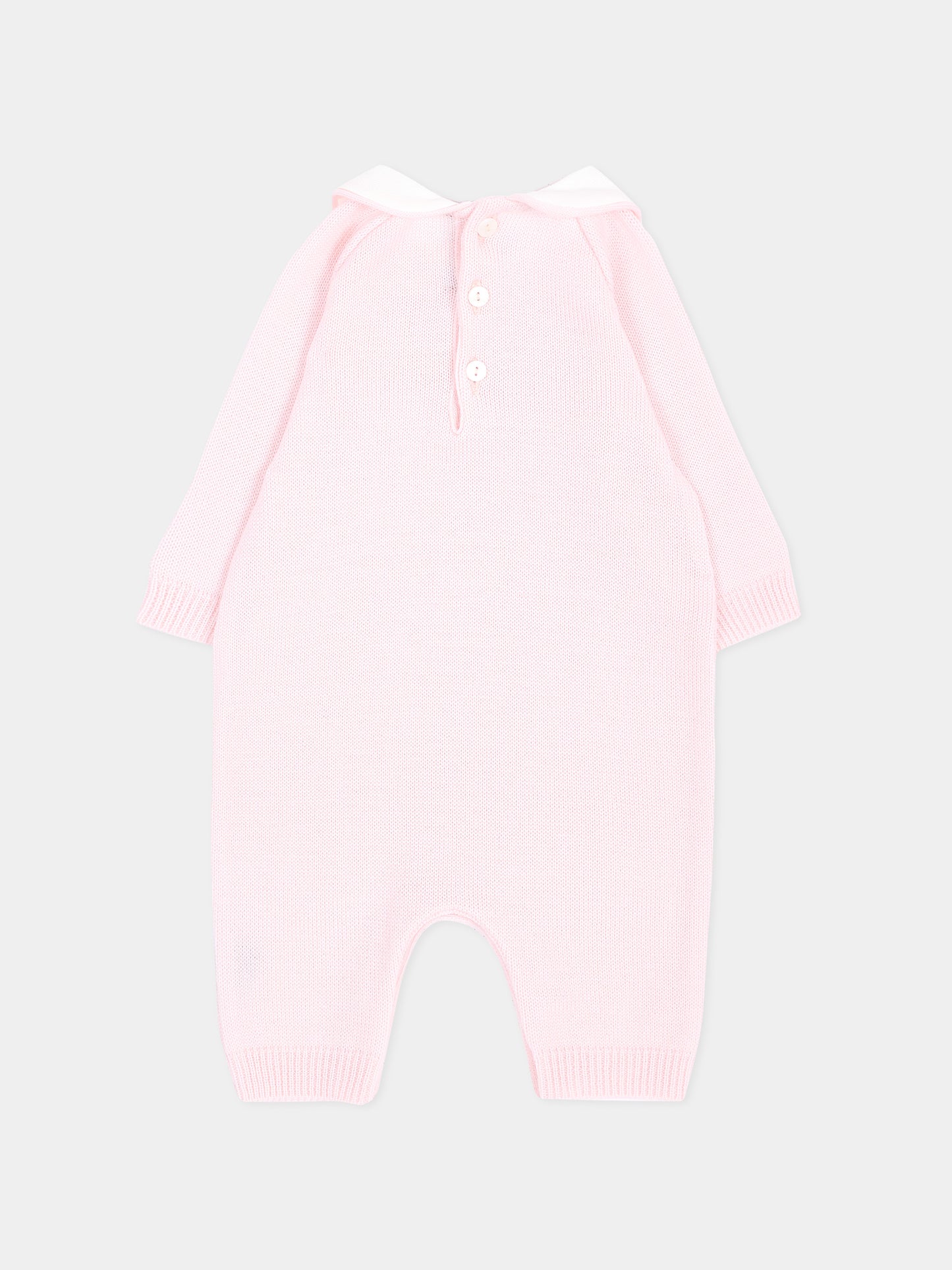 Cardigan rosa per neonata con colletto,Little Bear,4134 CIPRIA