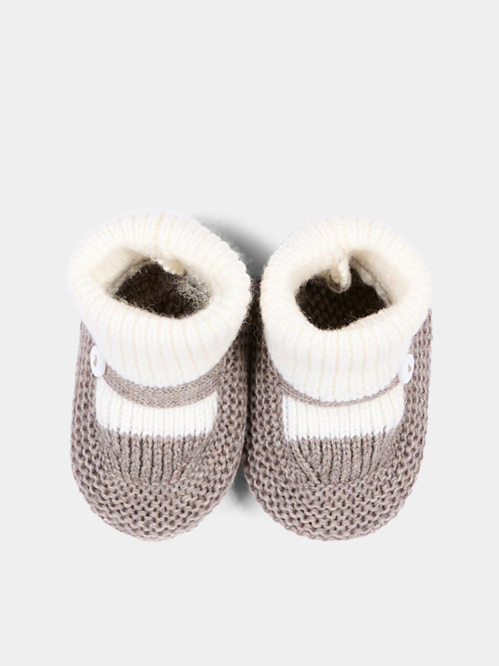 Babbucce avorio per neonati in maglia,Little Bear,4129 LATTE/TORTORA
