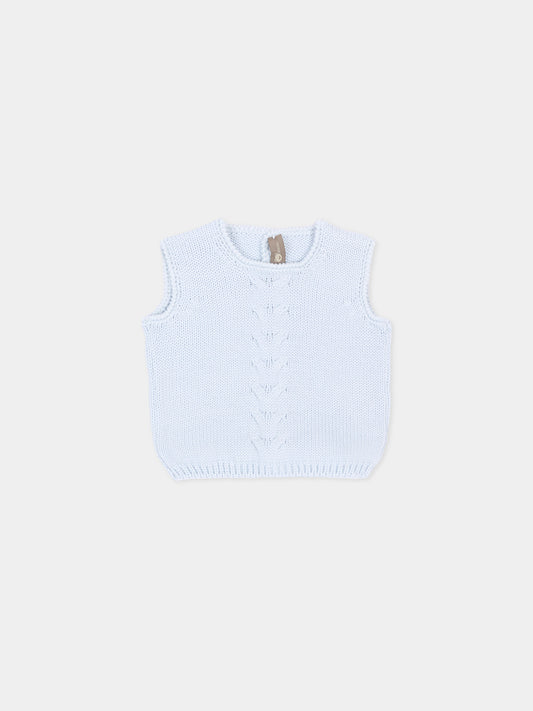 Gilet celeste per neonato,Little Bear,4019 CIELO