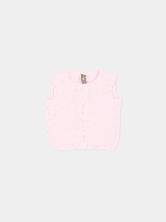 Gilet rosa per neonata,Little Bear,4019 CIPRIA