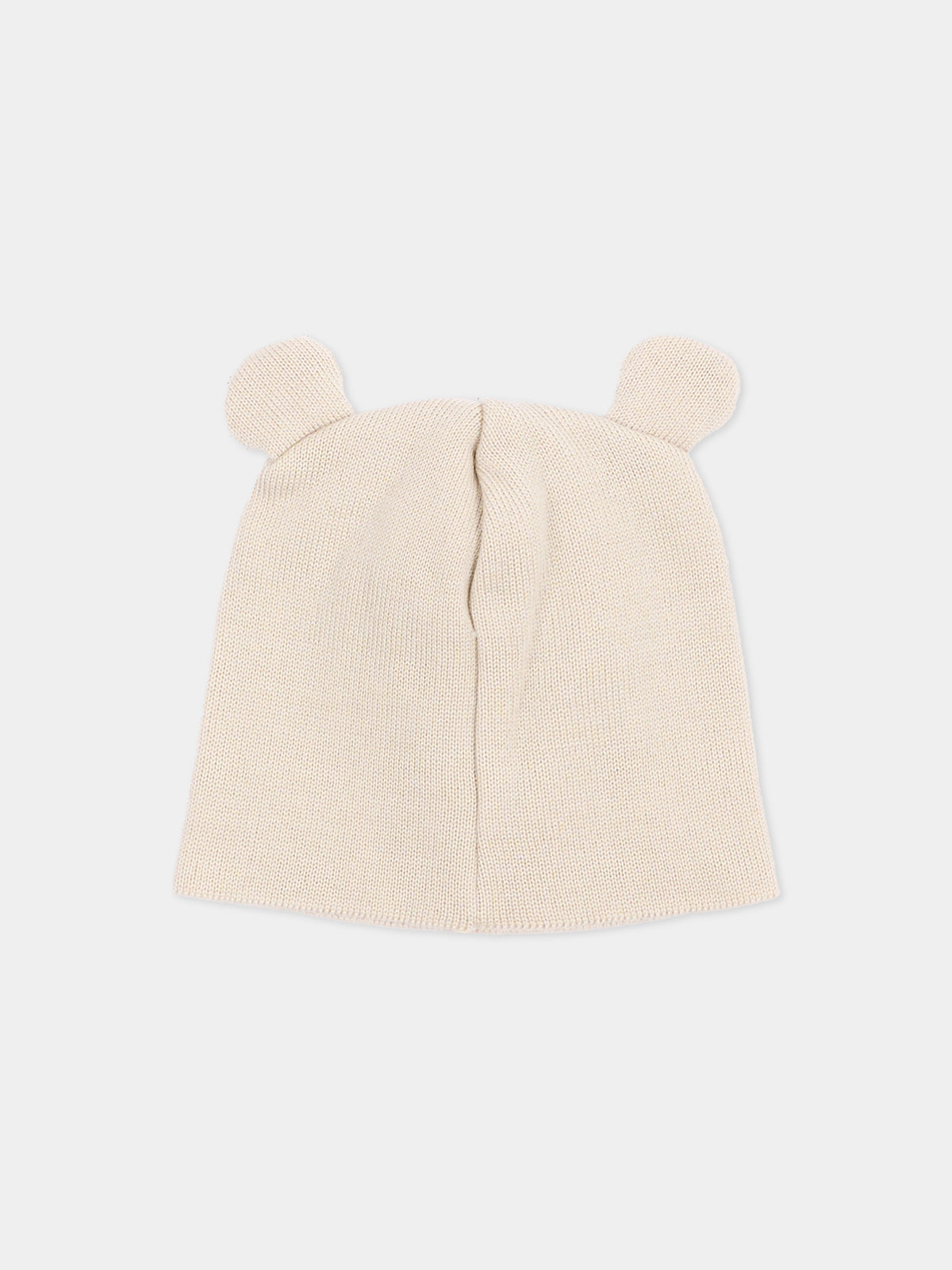 Cappellino avorio per neonata con orecchie,Little Bear,4103 BURRO