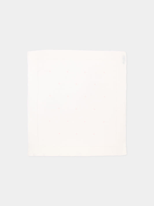 Copertina rosa per neonata con pois,Little Bear,4107 LATTE/ROSA