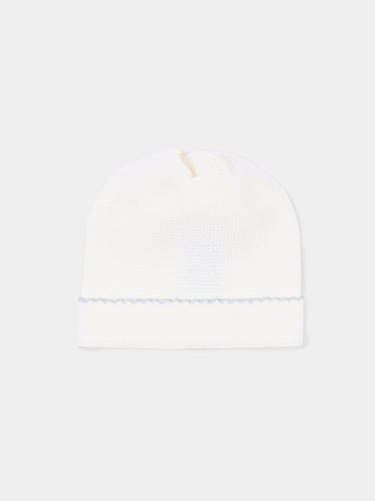 Cappello avorio per neonato,Little Bear,4124 LATTE/CIELO