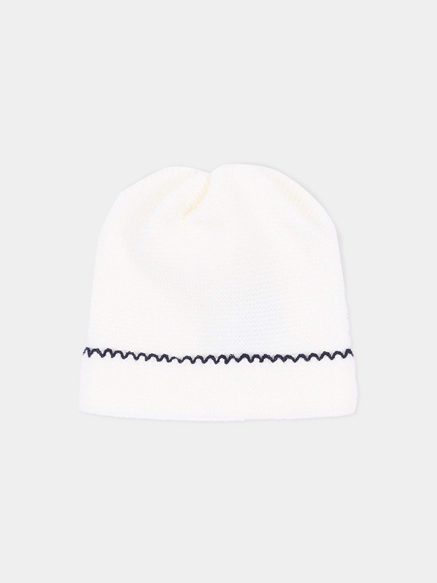 Cappello avorio per neonato,Little Bear,4124 LATTE/BLU