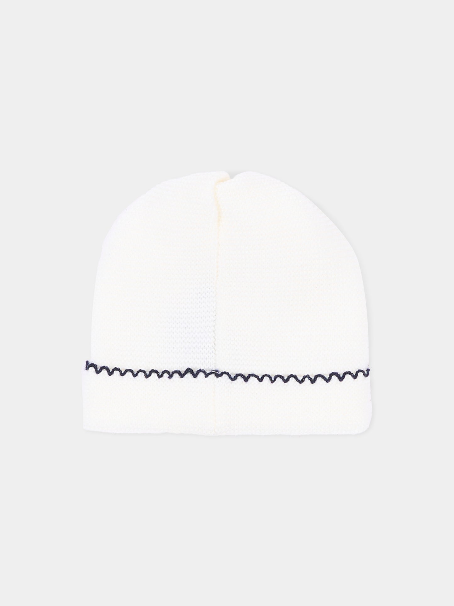 Cappello avorio per neonato,Little Bear,4124 LATTE/BLU