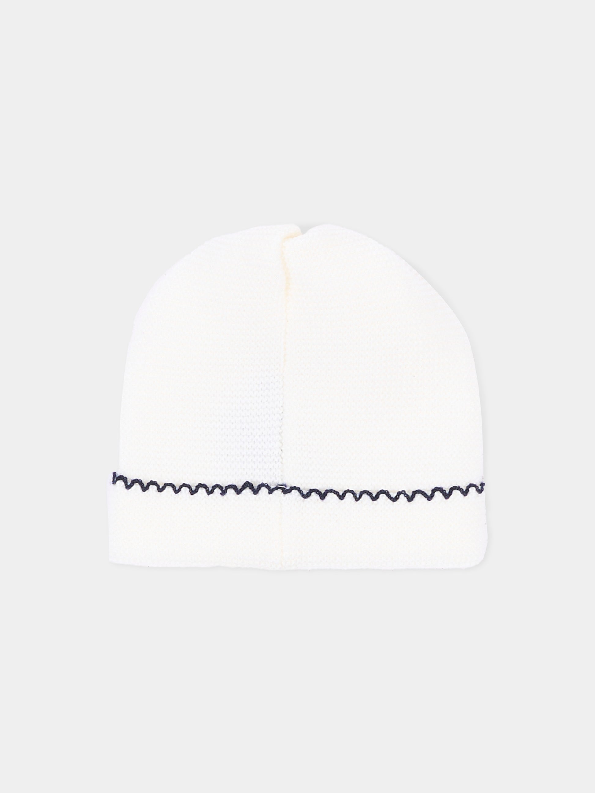 Cappello avorio per neonato,Little Bear,4124 LATTE/BLU