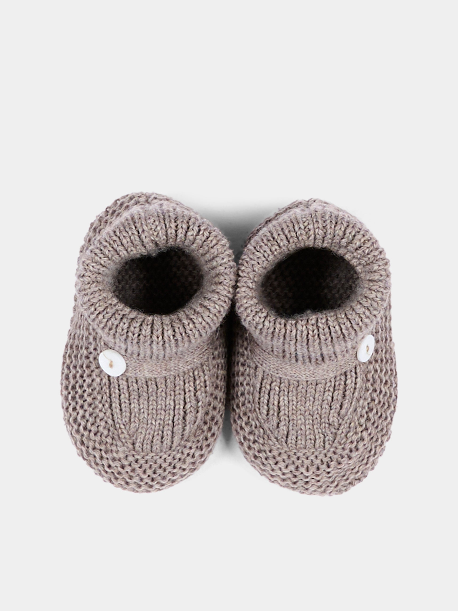 Babbucce beige per neonato tricot,Little Bear,4129 TORTORA