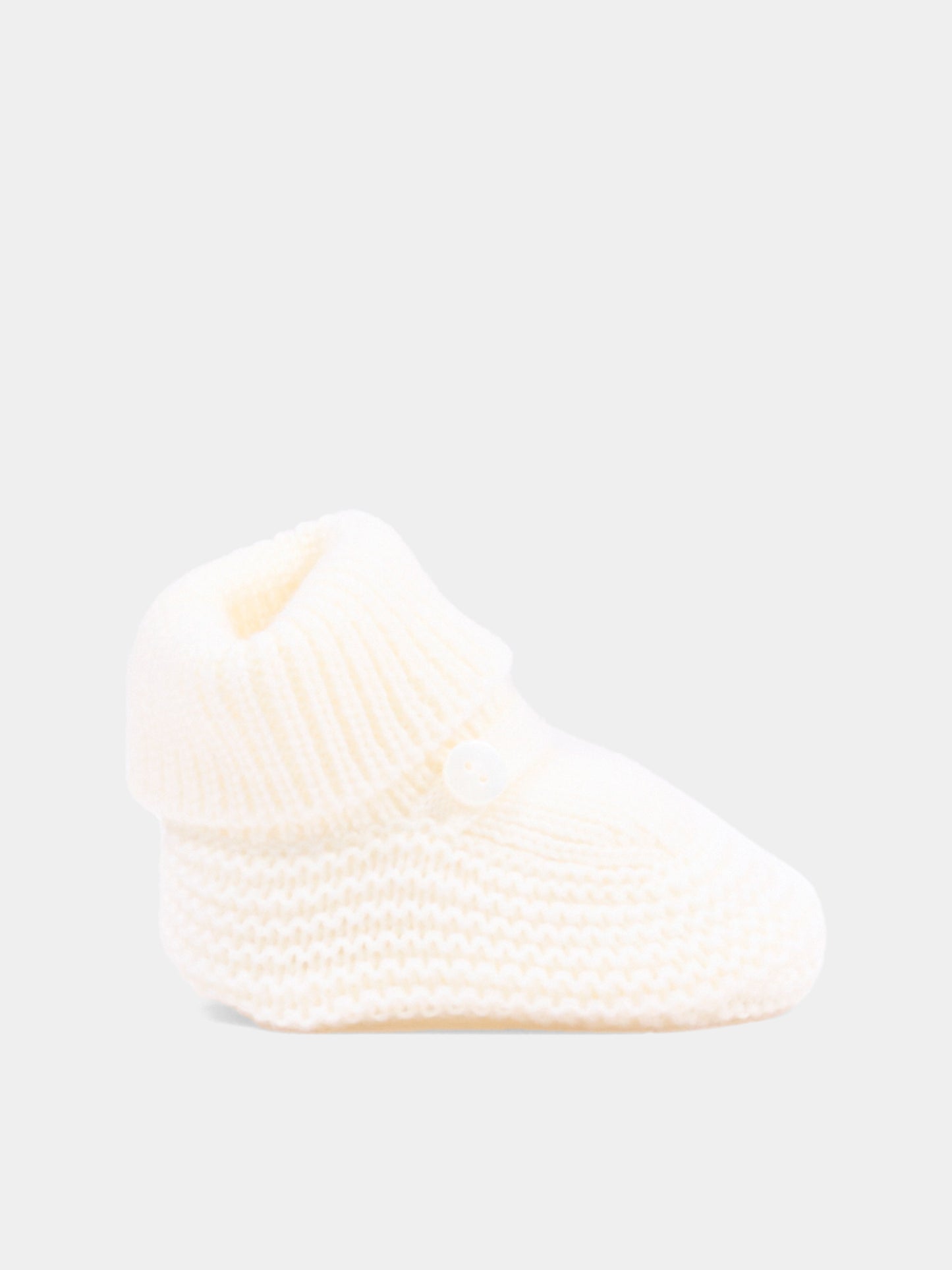 Babbucce avorio per neonato tricot,Little Bear,4129 LATTE