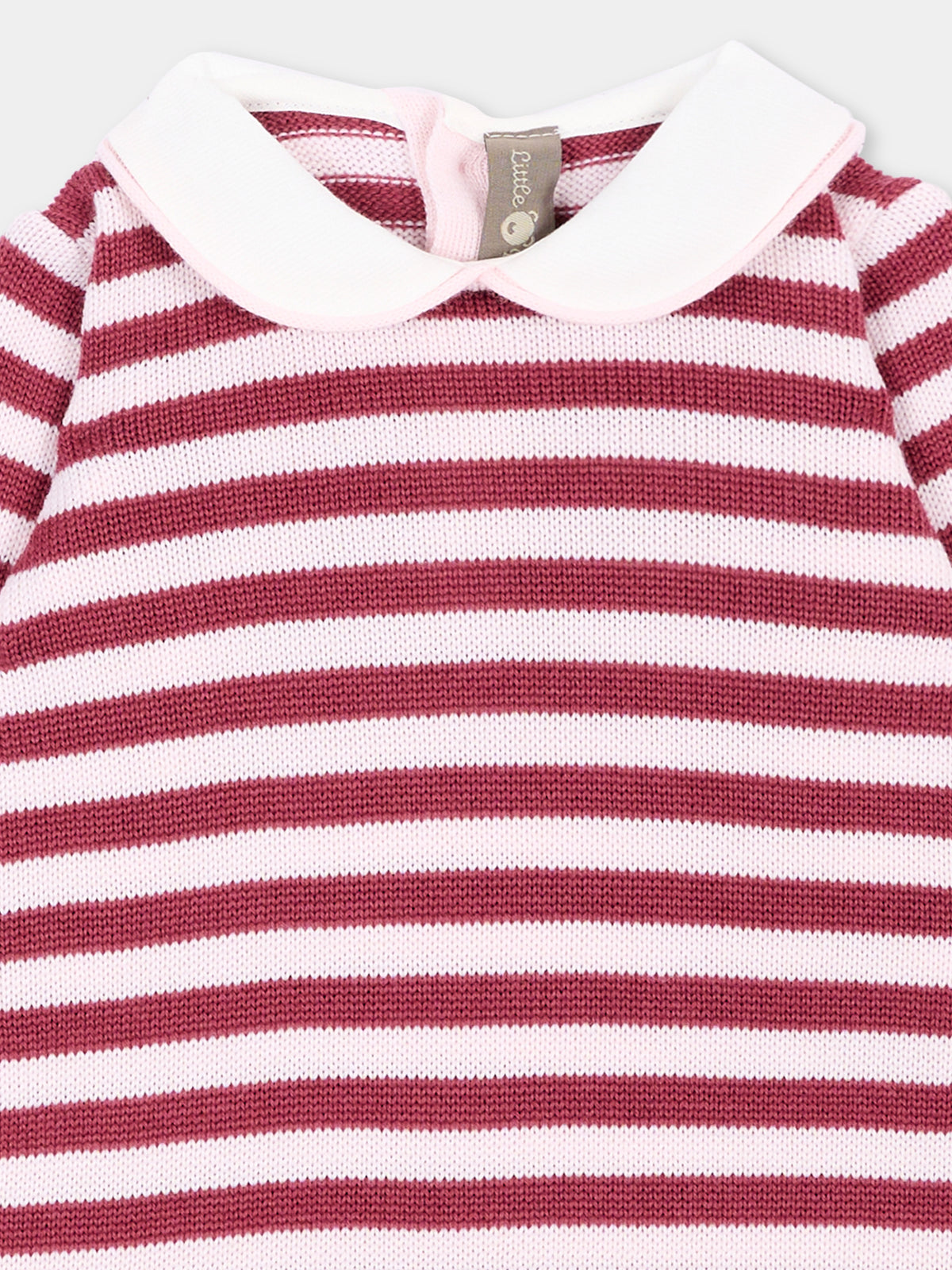 Tutina rosa a righe per neonata,Little Bear,4117 CIPRIA/VINACCIA