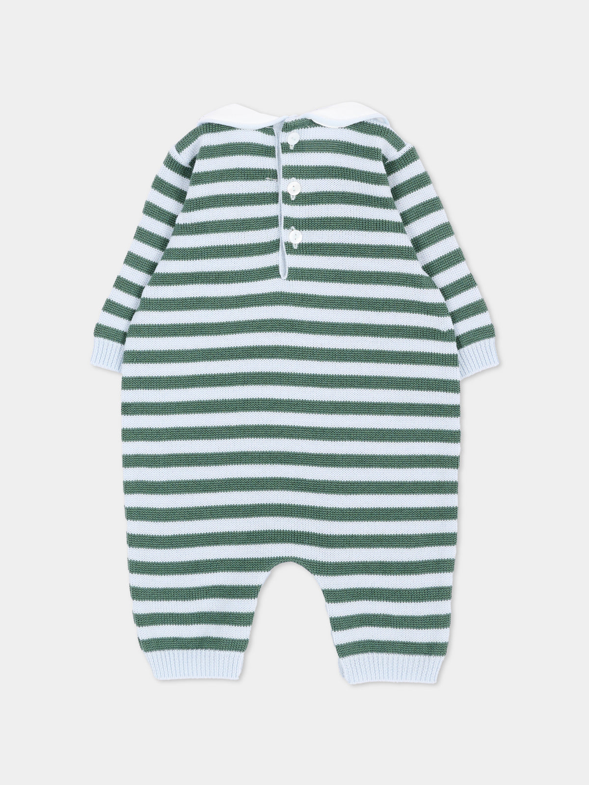 Tutina celeste a righe per neonato,Little Bear,4117 CIELO/BOSCO